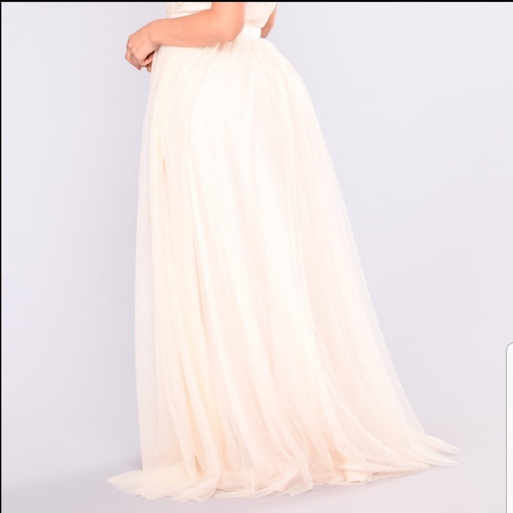 Fashion Nova magical moments lace dress in beige - Picture 4 of 8